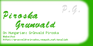 piroska grunvald business card